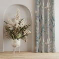 thumbnail image 2 of Grey Botanical Leaf Curtain, Watercolor Sage Eucalyptus Print Drapes, Minimal Window Panel with Blush Flowers, Calm Scandinavian Decor, Blackout Curtain for Door Patio Window Living Room Bedroom, 2 of 4