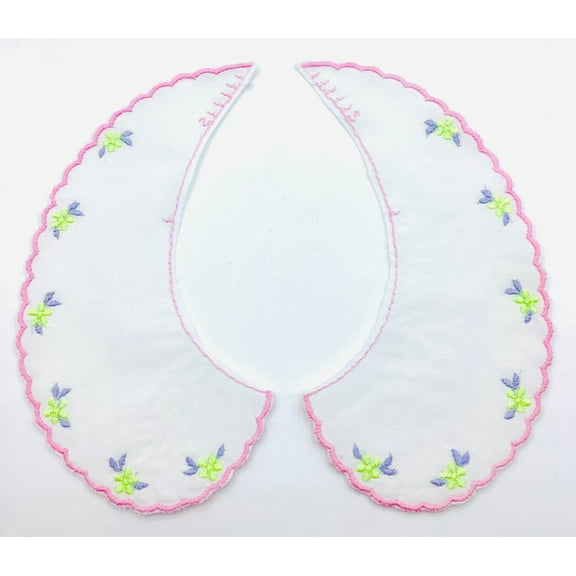 White Batiste Dainty Floral Collar