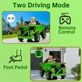 thumbnail image 4 of 12V Ride On Dump Truck Kids Ride On Car for Kids, Battery Powered Electric Car with Remote Control, Electric Dump Bed, Wear-Resistant Tires, 4 Wheels Tractor Ride On Toys, Green, 4 of 7