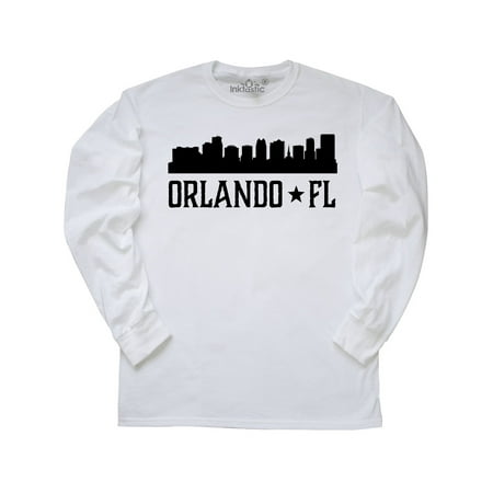 Orlando Florida Skyline City Long Sleeve T-Shirt (Best Weather Time In Orlando Florida)