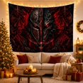 thumbnail image 3 of Intense Demonic Skull in Fiery Abyss, Dramatic Fantasy for Dark Art Fans, Dark Fantasy Decor, Halloween Gift, Tapestry Wall Hanging for Gaming Room and Bedroom, 3 of 7