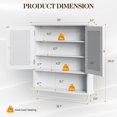 thumbnail image 4 of RoyalCraft Bathroom Wall Cabinet with Mirror, Wall Mount Bathroom Storage Cabinet, Adjustable Shelves, 4 of 9