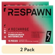 (2 pack) Respawn Pomegranate Watermelon Sugar Free Chewing Gum- 15 Sticks