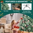 thumbnail image 2 of 9FT Premium Blue Spruce Artificial Christmas Tree Prelit, Full Realistic Mixed PE/PVC Mayhihi, 2 of 8