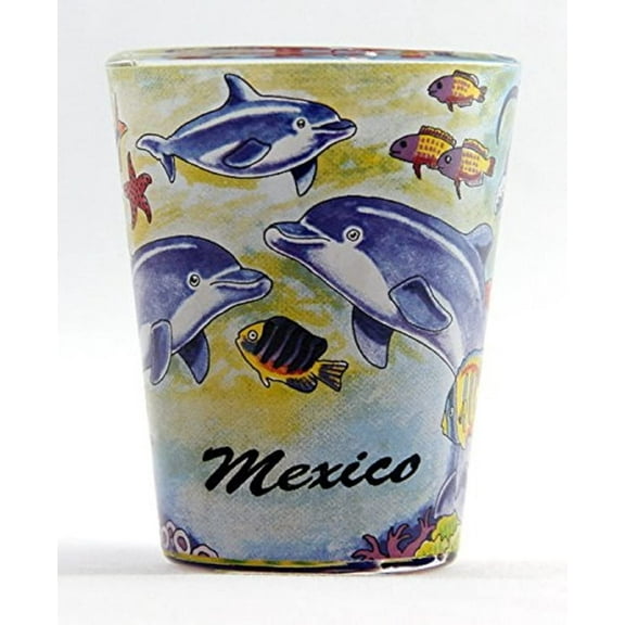 Mexico Dolphins Shot Glass