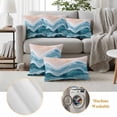 thumbnail image 6 of Outdoor Pillow Covers Beach Blue Water Ripple Waterproof Pillow Cases 20x12 Set of 2, Abstract Waves Gradient Throw Pillow Cover Pillowcase for Patio Balcony Couch Garden, 6 of 9