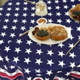 thumbnail image 3 of 4th of July Tablecloth Memorial Day Patriotic Table Cloths Waterproof American Flag Table Cloth with Umbrella Hole 60 x 60 inch for Outdoor Round Table, 3 of 6