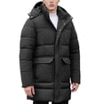 thumbnail image 5 of Blekii Men's Winter Coat with Hood, Insulated Puffy Jacket for Cold Weather, Thick Water-Resistant Warm Parka, Heavy Duty Winter Coat for Snow, Outdoor Thermal Hooded Coat for Men,, 5 of 9