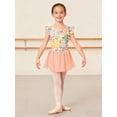thumbnail image 2 of Aideaone Ballet Leotard for Girls Toddler Dance Dress Outfit with Skirt Ruffle Sleeve 3-8Y, 2 of 7