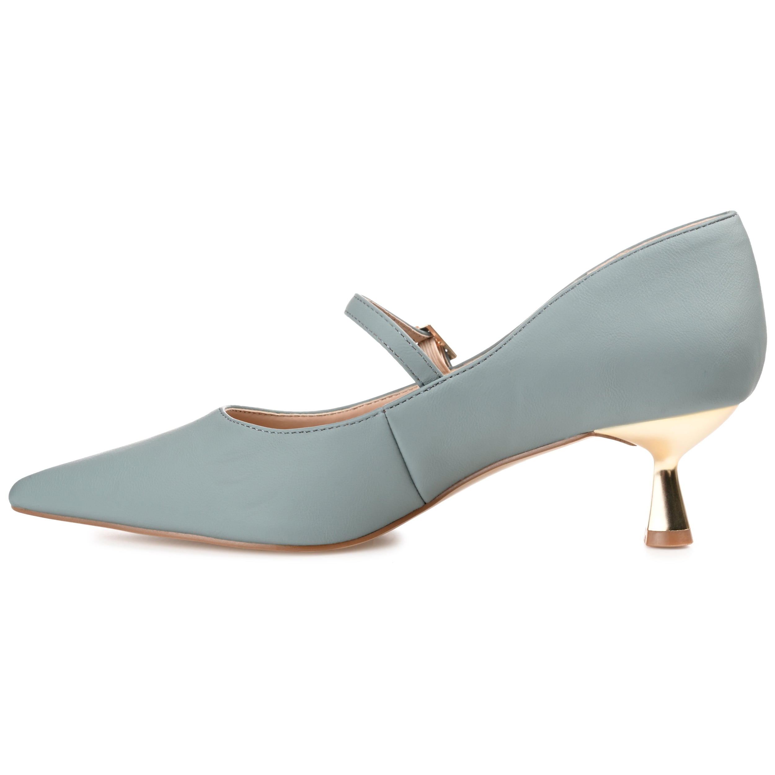 Journee Womens Manza Kitten Heel Mary Jane Pointed Toe Pumps, Widths Available