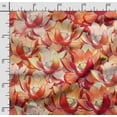 thumbnail image 2 of Soimoi Chinese Floral Printed, Poly Canvas Fabric, Decor Sewing Fabric by The Yard 56 Inch Wide,Decorative Fabric for Curtains Tote Bags, Orange, 2 of 5