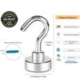 thumbnail image 4 of Paquete de 10 ganchos magnéticos, imán fuerte de 10 kg + con gancho para refrigerador, gancho de crucero resistente para techo, 4 of 5