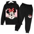 thumbnail image 4 of Conjunto de 2 piezas de sudadera con capucha y pantalones de manga larga con estampado de dibujos animados de Mickey Minnie para primavera y otoño, ropa deportiva informal para niños y niñas, 4 of 5