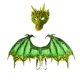 thumbnail image 4 of Máscara de alas de Disfraz Yuyangstore para adultos fiesta de disfraces verde, 4 of 8
