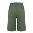 thumbnail image 4 of RPVATI Bermuda Shorts for Women Trendy 2025 Casual Summer High Waisted Beach Shorts Straight Leg Hiking Vacation Army Green M, 4 of 4