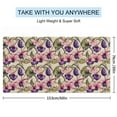 thumbnail image 2 of PDations Purple Flower Print Beach Towel Oversized Microfiber Beach Towels Quick Dry Thin Super Absorbent Pool Beach Wrap for Travel Swimming Bath Camping Yoga Girls Women Adults 30×60 in, 2 of 7