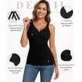 thumbnail image 4 of MANIFIQUE Compression Shapewear Tank Tops for Women, V Neck Halter Tank with Built in Bra, Tummy Control Body Shaper, 4 of 6