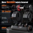 thumbnail image 6 of GIKPAL 110LB(55lbs*2) Adjustable Dumbbells Set,10 in 1 Quick-Select 10-55lbs Weight Adjustable Dumbbells for Full Body Home Workout, 6 of 7