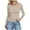 Beige, variant on TTUHYWXI Womens Long Sleeve Stretch Crewneck Ribbed T-Shirt Fitted Casual Basic Tops (Beige, L)