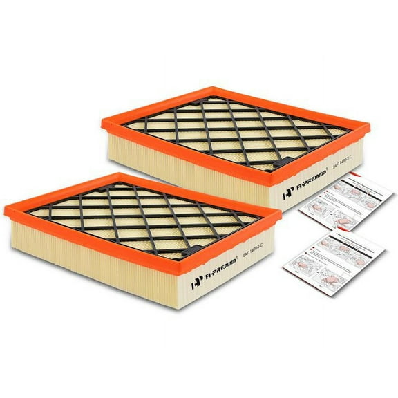 Air Filter Set 2 - Compatible with 2015 - 2023 Ford Edge 2016 2017 2018 2019 2020 2021 2022