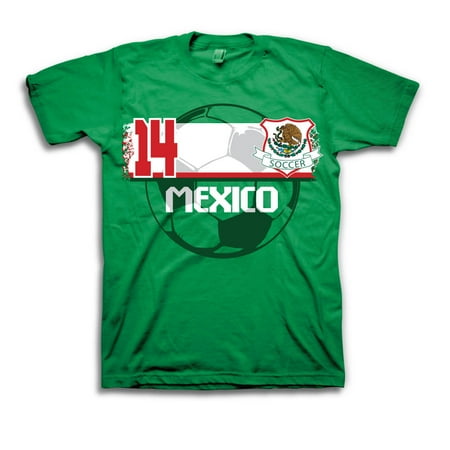 Mexico Soccer Team World Cup Mens Green T-Shirt |