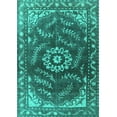 thumbnail image 1 of Ahgly Company Indoor Rectangle Oriental Turquoise Blue Industrial Area Rugs, 4' x 6', 1 of 4