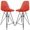 Transparent Red, variant on LeisureMod Cresco Modern Acrylic Barstool with Black Steel Frame and Footrest – Durable Lightweight Counter Stool for Kitchen Island, Home Bar, or Dining Area Set of 2