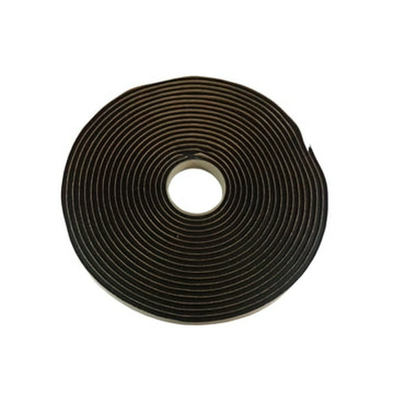 WRS 3/16" x 3/8" Double-Sided Butyl Glazing Tape  -  25 Ft Roll, Black