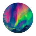 thumbnail image 4 of Acheng Aurora Borealis Mountain Water Round Tablecloth Full Width Single-Sided Printing 100% Polyester Fiber Table Cover 54-58, 4 of 8