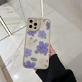 thumbnail image 6 of Case Compatible for iPhone 13 Pro, Spring Flower Floral Design for Women Girl Shockproof TPU Bumper Cover for iPhone 13 Pro (6.1 inch), Purple Flower, 6 of 13