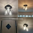 Depuley 3 Light Matte Black Flush Mount Ceiling Light Farmhouse Cluster