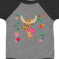 thumbnail image 4 of Inktastic Woodland Moose Spring Flowers Girls Baby Bodysuit, 4 of 5