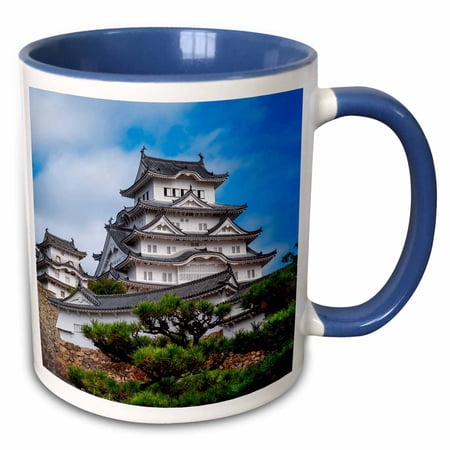 3drose, Himeji Castle, Himeji, Japan., 15oz Two-tone Blue Mug