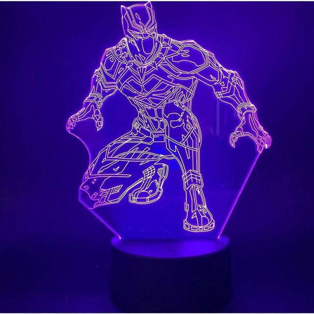 Lámpara de mesa divertida para guarderías Adorable luz de noche LED 3D para niños