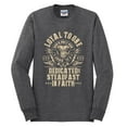thumbnail image 2 of Wild Bobby, Loyal To One Dedicated Steadfast In Faith | Religious Bible Verse John 14:6 Inspirational/Christian Men Long Sleeve Shirt, Heather Black, Large, 2 of 6