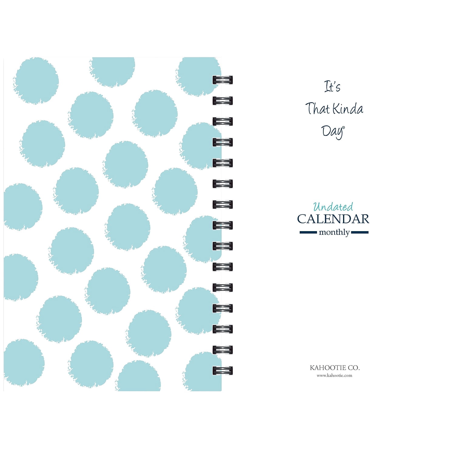 Kahootie Co. Kahootie Co Weekly Planner, 6-inch x 9-inch, Teal Polka Dot (ITKWTPD)