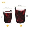 thumbnail image 3 of Goofa Red Gothic Skeleton Throne Printed Circular Hamper,Laundry Basket with Handles,Storage Baskets Foldable,Large Capacity Laundry Hamper-, 3 of 6
