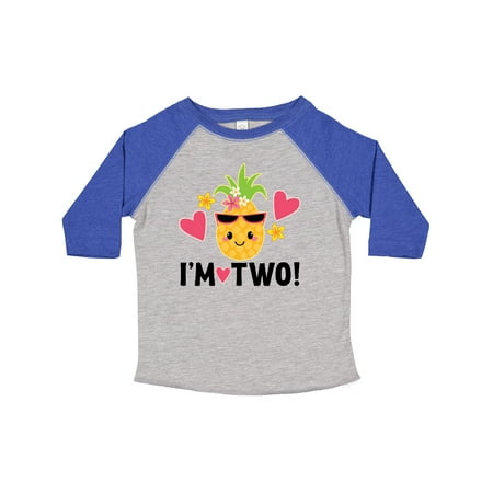 

Inktastic 2nd Birthday Pineapple Girls Hawaiian Gift Toddler Toddler Girl T-Shirt