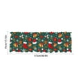 thumbnail image 2 of kkbbma Under $5 Christmas Window Valance Winter Flowers Window Treatment Merry Christmas Rod Pocket Curtain Valance, Xmas Flower Kitchen Valance for Bathroom Cafe, 2 of 6