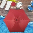 thumbnail image 3 of Simple Deluxe Parasol de Patio Extérieur 7,5 Pieds avec Inclinaison/balayage à Bouton-Poussoir, Protection UV Imperméable pour Jardin Terrasse Arrière-Cour Piscine, Rouge, 3 of 7