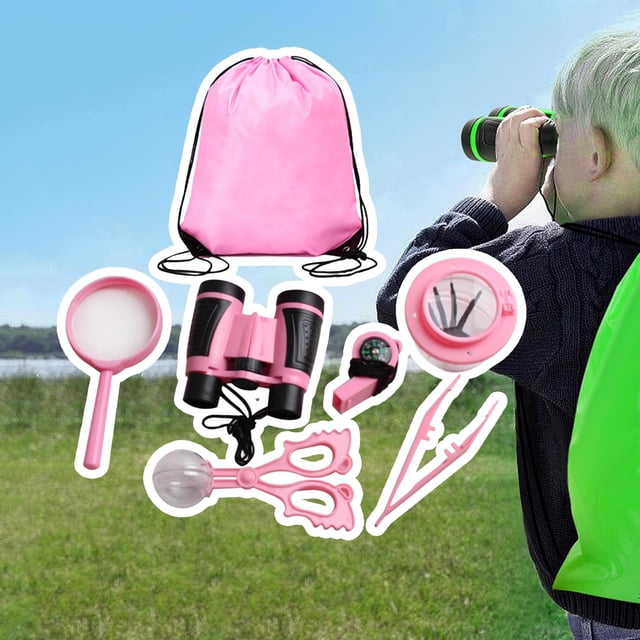 Kits de exploración al aire libre CUTICAT para niños Mochila Juego de juguetes Rosa