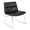 Black-Faux, variant on Thompson Chair in Black Faux Leather with Chrome Sled Base