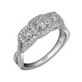 thumbnail image 3 of Lafonn Classic Sterling Silver Platinum Plated Lassire Simulated Diamond Ring (1.42 CTTW), 3 of 5