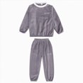 thumbnail image 4 of Gerichy Kids Toddler Pajamas Boys Girls Fleece Pajama Set Winter Warm Sleepwear Pjs Set Plush Tops+Pants Outfits Loungewear 2T-10T, 4 of 4