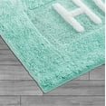 thumbnail image 6 of Jean Pierre "His" 21"x34" Cotton Bath Rug, Aqua, 6 of 8