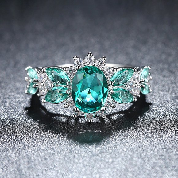 Dvkptbk Gemstone Rings Rings - Adjustable Size Women's Rings - Elegant Rings for Men and Women - Gifts for Special Situation Adjustable Size Applicable Jewelry