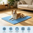 thumbnail image 4 of Coolings Mat For Dogs Breathable Dog Coolings Mat With Fiber Pet Coolings Pad Summer Coolings Washable Portable Dog Crate Pad For Indoor Outdoor Summer Use, 4 of 6