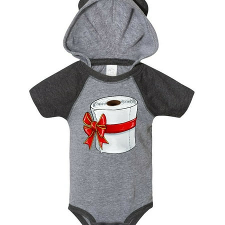 

Inktastic Toilet Paper with a Bow Christmas Present Gift Baby Boy or Baby Girl Bodysuit