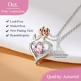 thumbnail image 5 of Suplight Rose Birthstone Necklace for Women Valentine's Day Birthday Christmas Jewelry Gift, 5 of 7