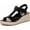Black, variant on BLACK LEATHER Women's Calera Ankle Straps Heeled Sandals, US 9 M